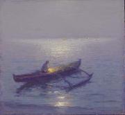 Lionel Walden Night Fisherman oil on canvas